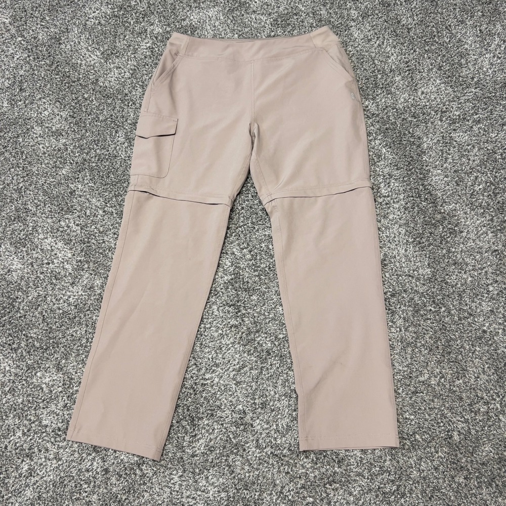 Free Country Women's Convertible Hiking Pants Large Tan Zip Off Cargo Outdoor